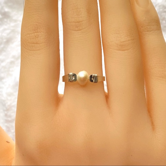 Freshwater Pearl Sterling Silver Ring (Handmade) - Picture 2 of 4